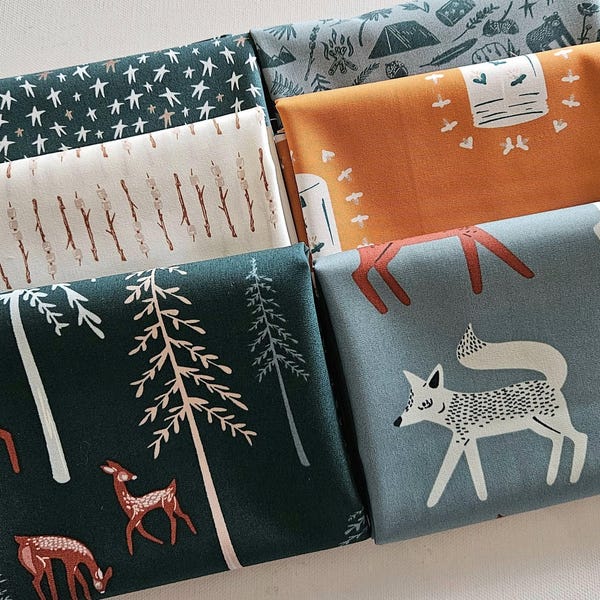 Woodland Fabric Fat Quarter Bundle: Art Gallery Quilting Cotton