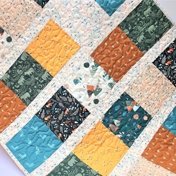 Modern Rustic Quilt - Etsy