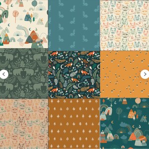 Tree Line Bark Art Gallery Fabric, Timberline Rust Pine Tree Woodland Quilting Cotton image 6