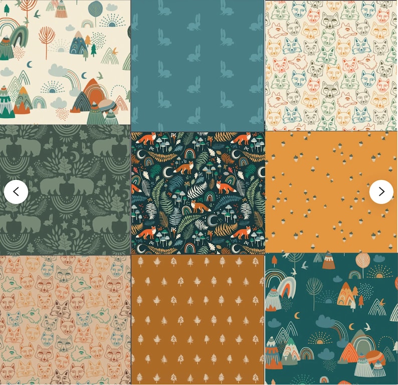 Tree Line Bark Art Gallery Fabric, Timberline Rust Pine Tree Woodland Quilting Cotton image 6