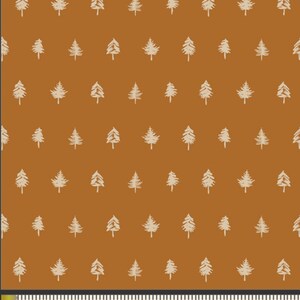 Tree Line Bark Art Gallery Fabric, Timberline Rust Pine Tree Woodland Quilting Cotton image 4