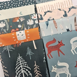 Woodland Fabric Bundle: Art Gallery Quilting Cotton, Fox & Deer