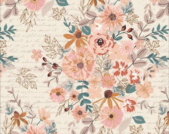 Floral Quilting Cotton Fabric: Pink Romance Novel Paperback, Art Gallery Fabric