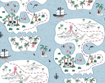 Pirate Fabric, Dear Stella, Bootylicious, STELLA-1758, Quilting Cotton