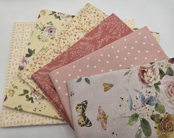 Sketchbook CottageCore Floral Fabric Bundle Lisa Audit Riley Blake Designs Floral Cotton