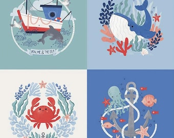 Lost at Sea Fabric Panel, Riley Blake Designs, Quilt Cotton