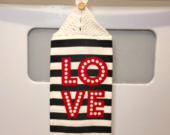 Hanging Towel, Valentine's Decor, Gift to Mom