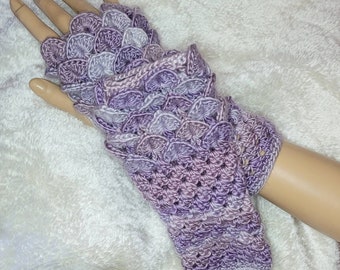 Dragonscale Gloves, Mermaid Gloves, Dragonscale, Arm Warmers, Cosplay Gloves, Fantasy Gloves, Crochet Gloves, Dragon Scale Gloves, Gradient