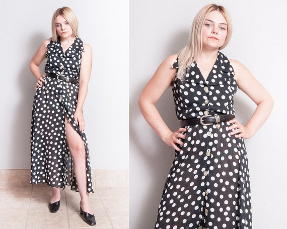 Vintage 1980's/1990's | Black & White | Polka Dot
