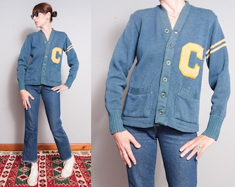 Vintage 1940's/1950's | Cleveland Sport Goods | Button Down | Cardigan | Sweater | Unisex | S