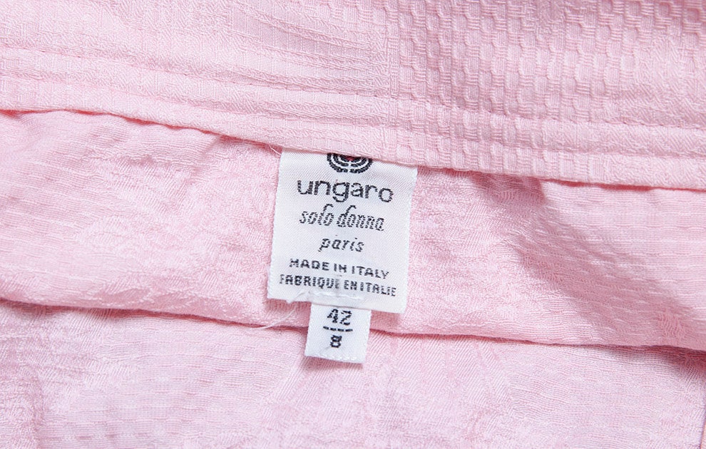 Vintage 1980's | Emanuel UNGARO | Pink | Pencil | Straight | Cotton ...