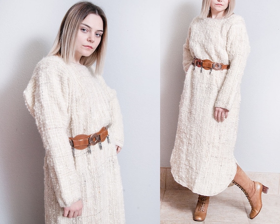 Vintage 1970's/1980's | Ivory | Woven | Wool | Max