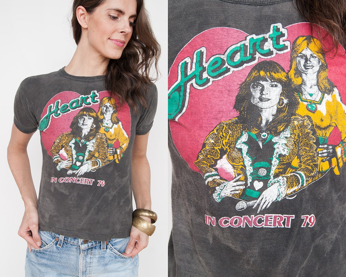 Vintage 1970's Rare Heart 1979 Band Concert TShirt Women