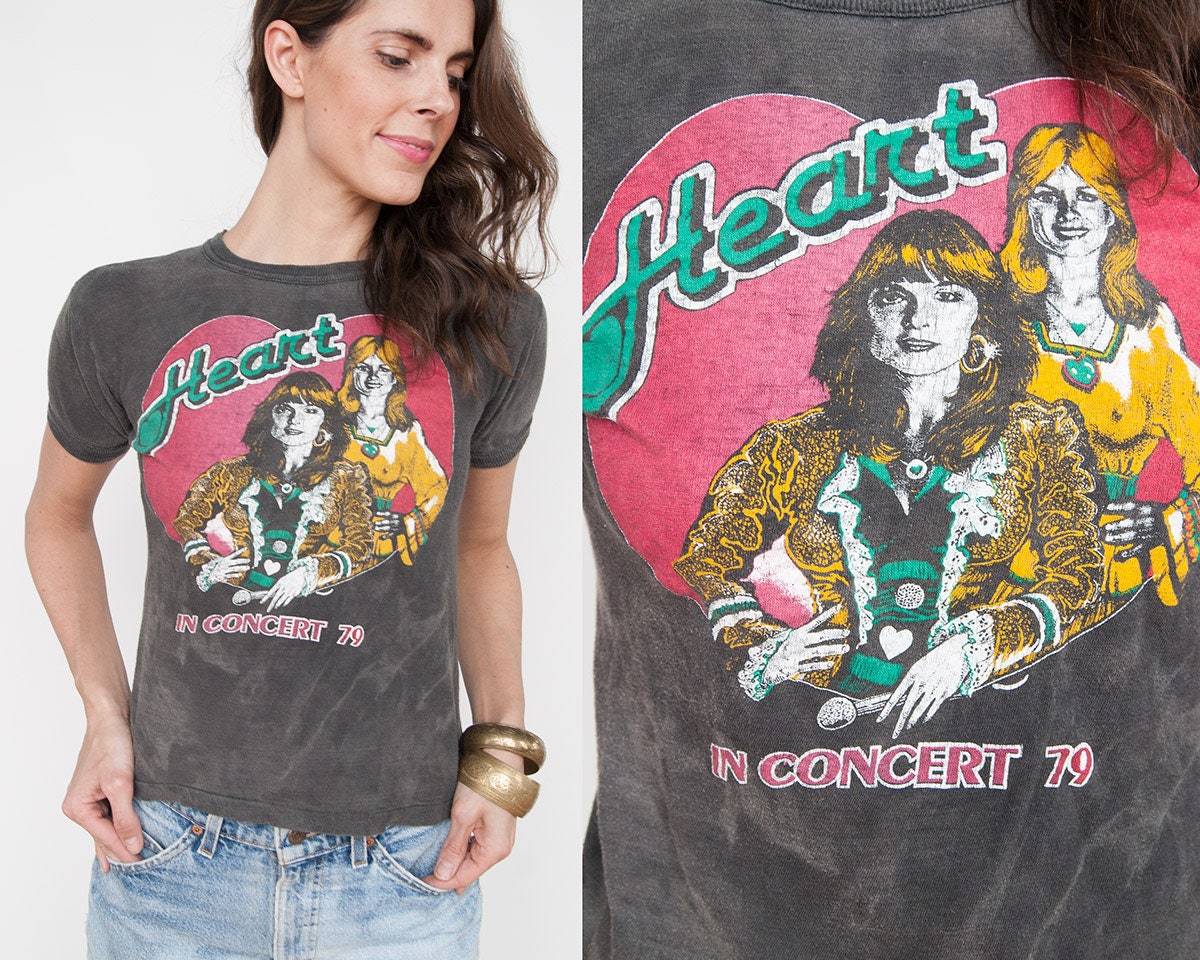 Vintage 1970's | Rare | Heart | 1979 | Band | Concert | T-Shirt | Women ...