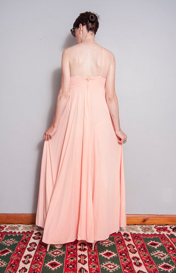 Vintage 1970's Accordion Pleated Empire Waist M… Gem