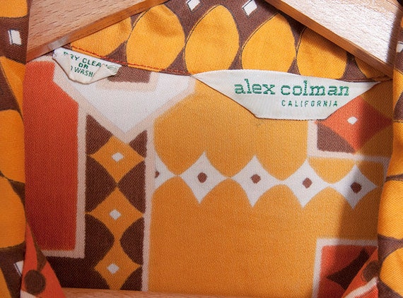 Vintage 1970's | Alex Colman | Cotton | Geometric… - image 5