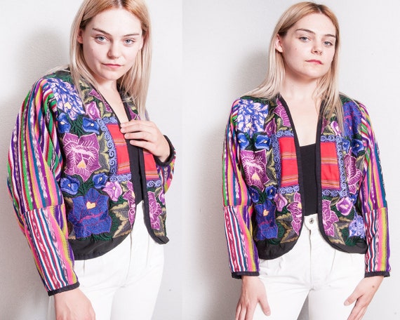 Vintage 1980's/1990's | Floral | Embroidered | Col