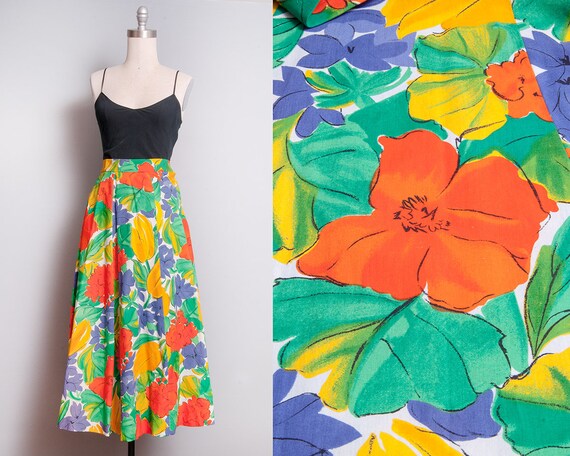 Vintage 1980's | JAEGER | Bright & Colorful | Flor