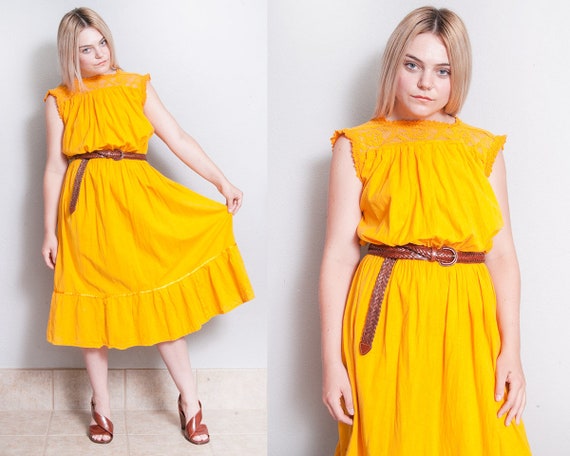 Vintage 1970's | Mexican | Cotton | Open Back | La
