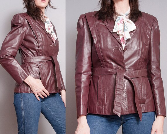 fitted belted jacket