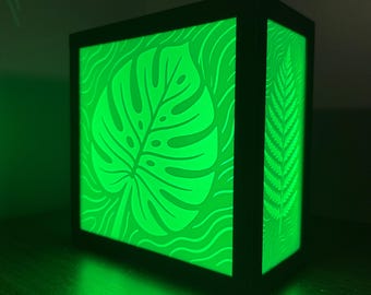 Modular RGB LED Art Lamp – Swappable Panels, Remote Control or Philips Hue-Compatible
