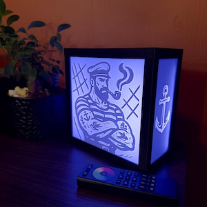 Modular RGB LED Art Lamp – Swappable Panels, Remote Control or Philips Hue-Compatible