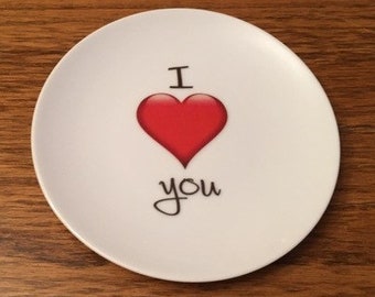 Valentine I Heart You trinket holder, jewelry holder, ring holder, catch all, I Love You valentine day gift ***FREE SHIPPING