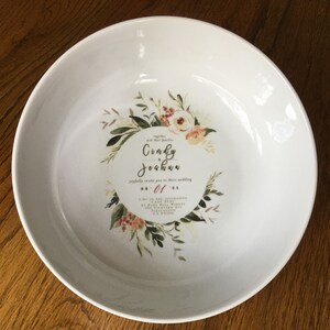 Recipe on white ceramic shallow 11-inch serving bowl, dishwasher safe, Free shipping image 4