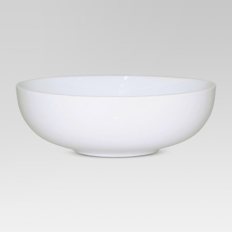 Recipe on white ceramic shallow 11-inch serving bowl, dishwasher safe, Free shipping image 2