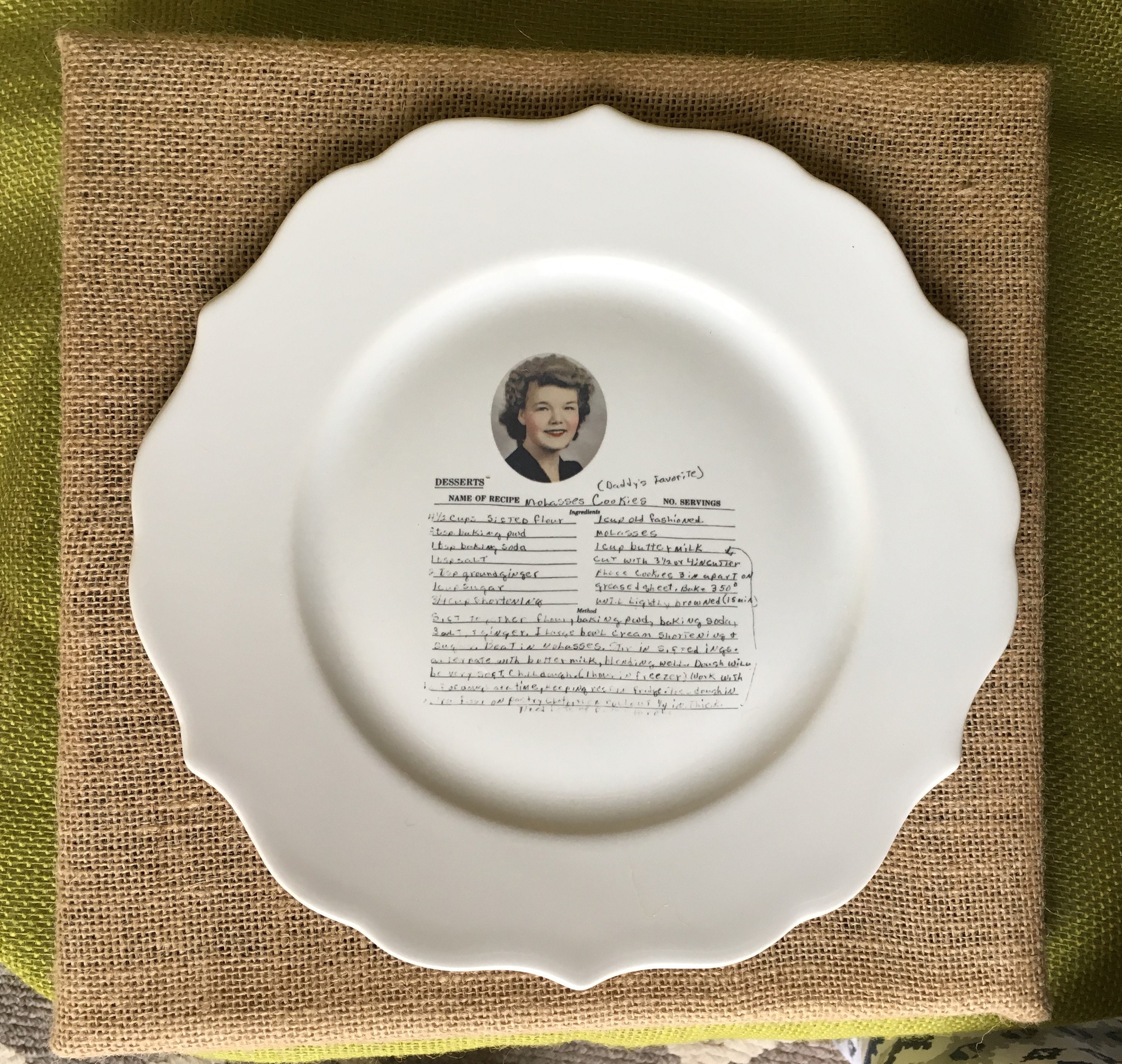 Keepsake Recipe Plate Custom Recipe Plate Custom Photo Etsy