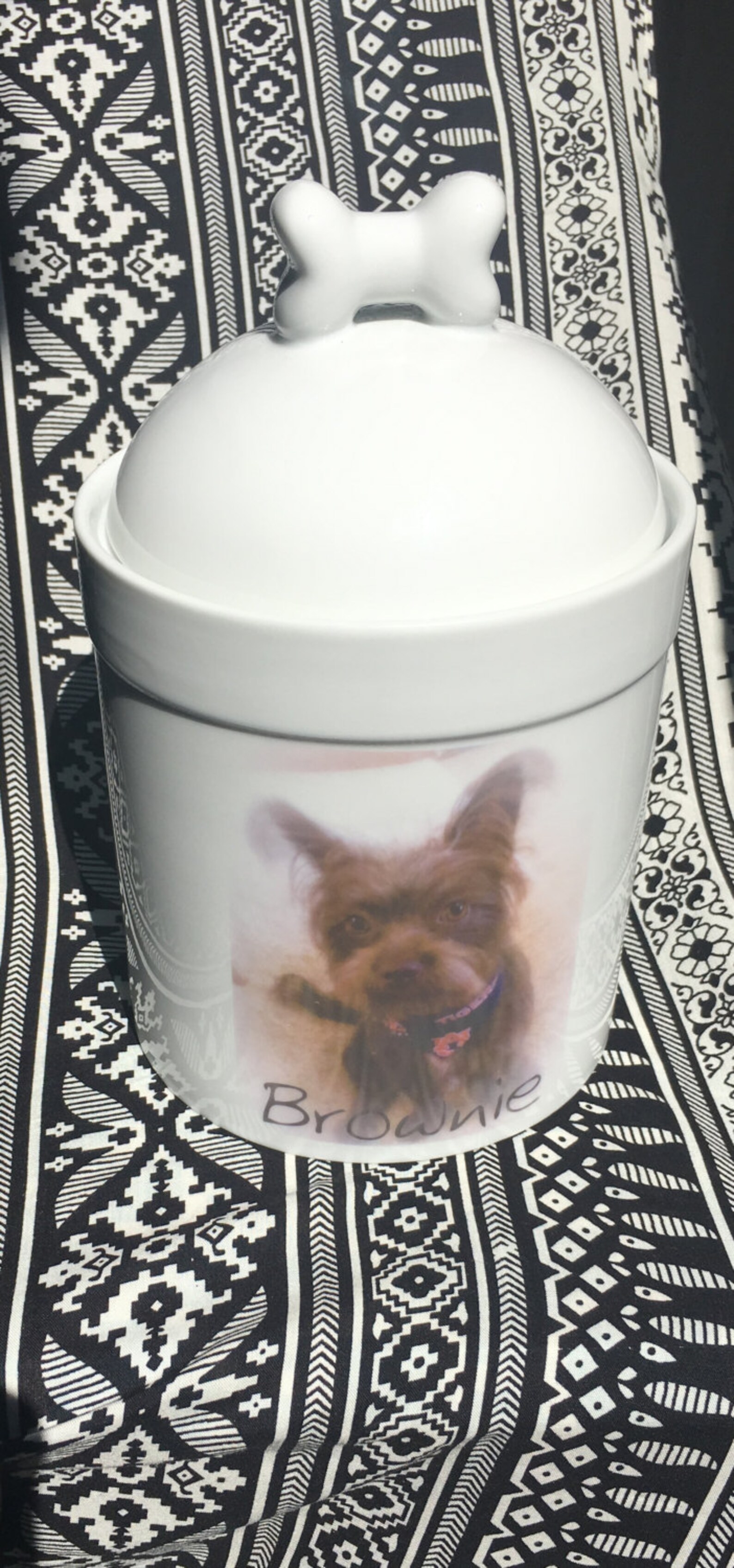 Personalized Dog Treat Jar Custom Photo and Name Dog Treat Etsy