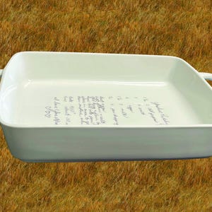 Personalized ceramic lasagna pan