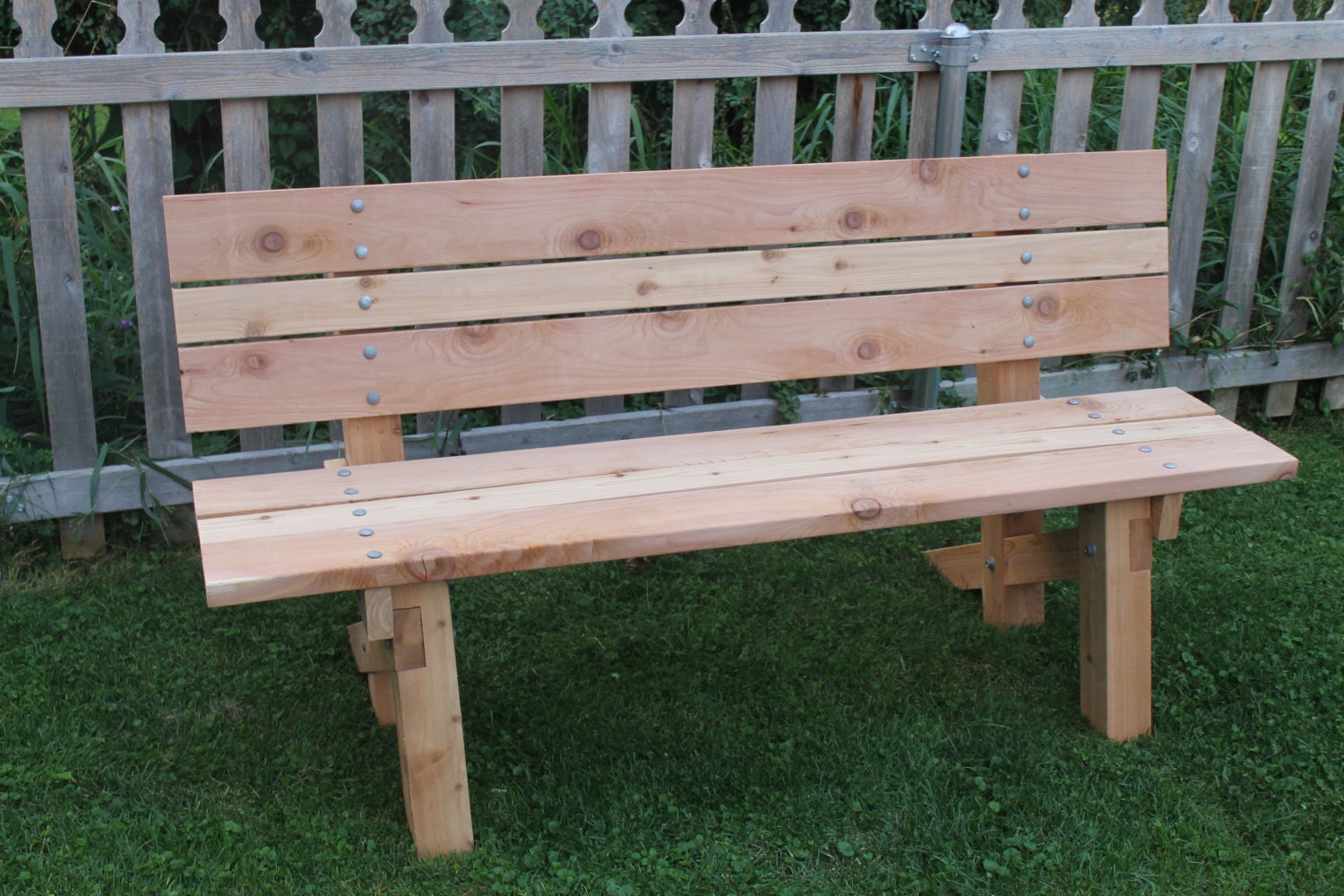 Cedar Outdoor Bench Etsy