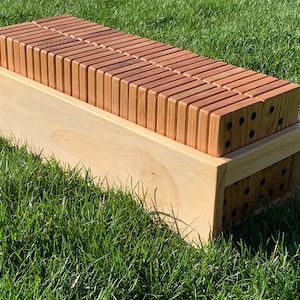 6x6 or 9x9 Giant Wood Dominoes Set