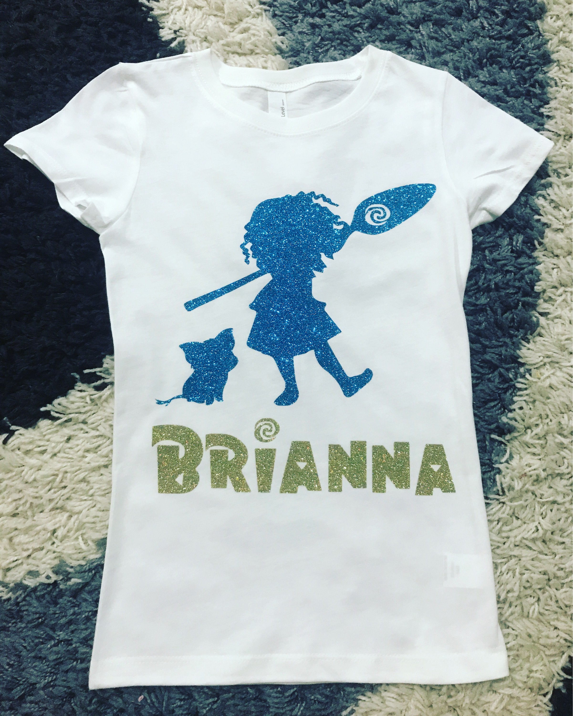 Moana Girls Shirt Disney Glitter Vinyl Shirt Disney Family Etsy