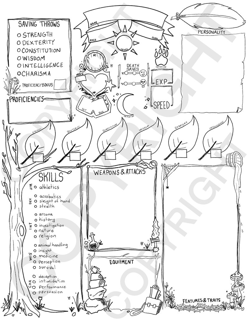 Dnd 5e Druid Character Sheet Printable Download For D - vrogue.co