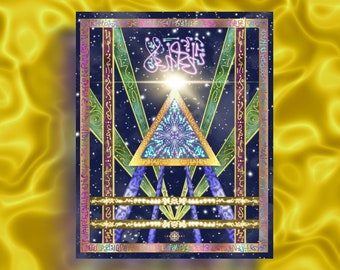 Lemurian Bliss Light Code Art Print Starseed Activation (Digital Download)