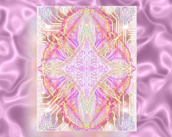 Lemurian Forgiveness Light Code Art Print Starseed Activation (Digital Download)