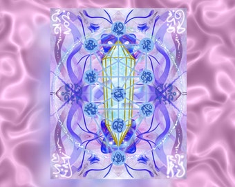 Pleiadian I AM Light Code Art Print Starseed Activation (Digital Download)