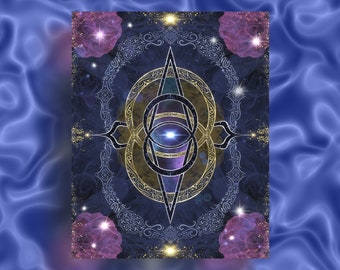 Cosmic Center Lemurian Light Language Digital Art Print | Light Code Transmission | Starseed Activation | Instant Download