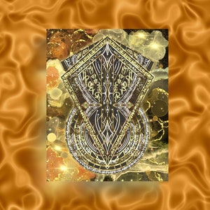 Synergy Lyran Light Language Digital Art Print | Light Code Transmission | Starseed Activation | Instant Download