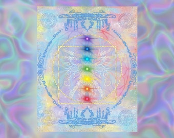 Alignment Lemurian Light Language Digital Art Print | Light Code Transmission | Starseed Activation | Instant Download