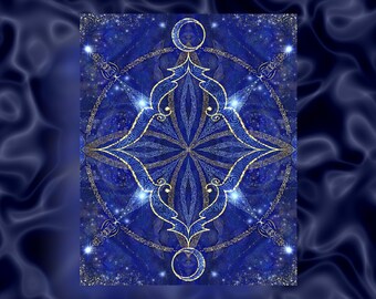 Akasha Pleiadian Hybrid Light Language Digital Art Print | Light Code Transmission | Starseed Activation | Instant Download