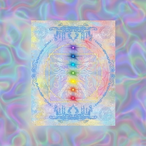 Alignment Lemurian Light Language Digital Art Print | Light Code Transmission | Starseed Activation | Instant Download