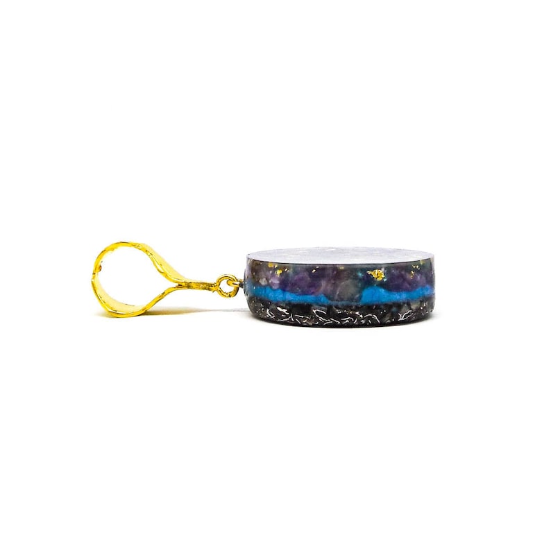 Harmonic Star Resonator - Galactic /& Archangelic Frequency 432 Hz Blue Apatite + Amethyst Ancient Solfeggio Solar Ray Gold Amulet
