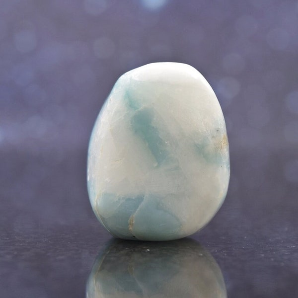 Polished Larimar from Dominican Republic | Caribbean Blue Pectolite | Rare | 1.01" | 13.7 grams