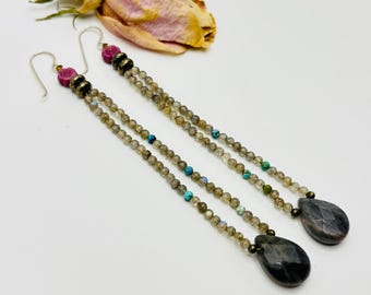 4.75” Labradorite + Turquoise