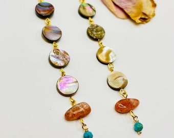 4.25" Abalone Shell + Sunstone
