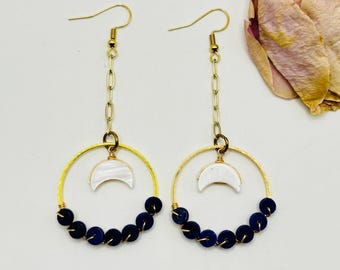 3" Lapis + Mother of Pearl