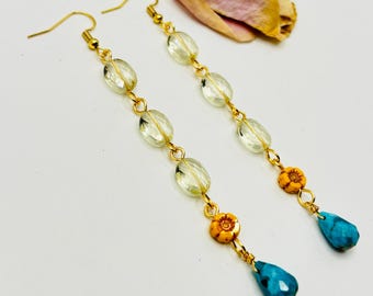 4" Citrine + Turquoise